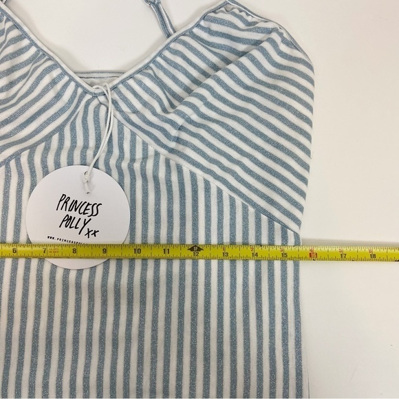 Princess Polly Arley Mini Dress Striped Shimmer Size 10 - Picture 10 of 11